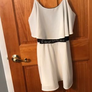 White/Black Lace Romper